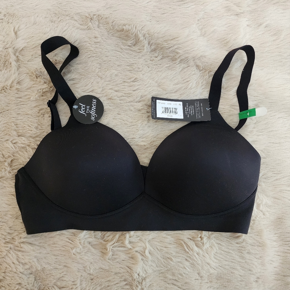 NWT Black Bali Cool Comfort Bra, NO Underwire, Size L